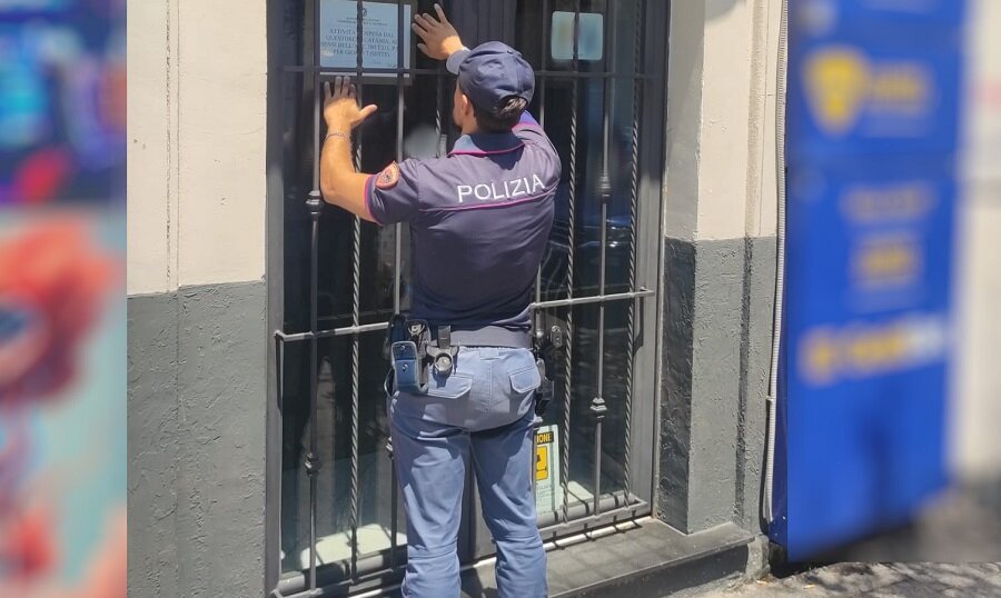 Sospese dalla Polizia di Stato le attivit&agrave; di un bar di piazza Carlo Alberto e di un centro scommesse di via Plebiscito