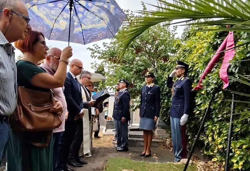 Stamani al cimitero due corone d'alloro sulle tombe del Commissario Giuseppe Montana e dell&rsquo;Ispettore Capo Giovanni Lizzio