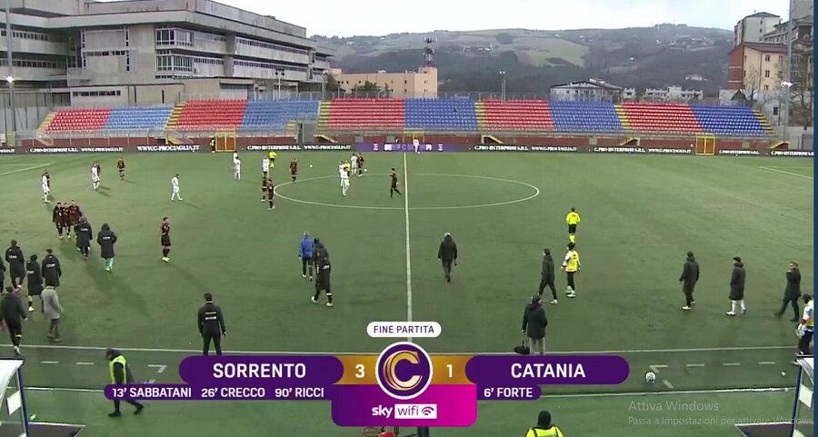 Il Catania si inceppa a Potenza, vince 3-1 il Sorrento