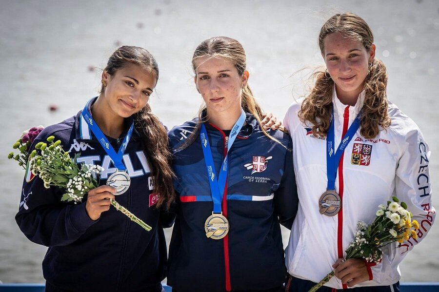 Canoa Europei Junior, tris di medaglie per Anastasia Insabella