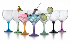 Copas cristal pie colores
