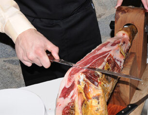 cortador de jamon y jamon