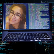 ritocco foto evidenziare sorriso signora