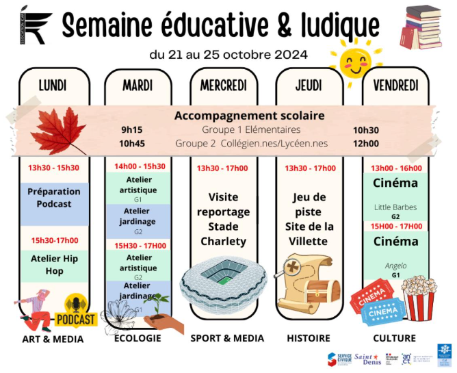 Semaine Educative et Ludique - octobre 2024