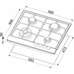piano-cottura-elleci-pmss60279wn-60-cm-4-fuochi-gas-acciaio-inox-griglie-in-ghisa