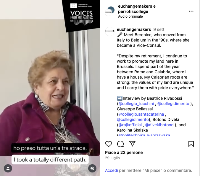 INTERVISTA DELLA PRESIDENTE BERENICE FRANCA VILARDO