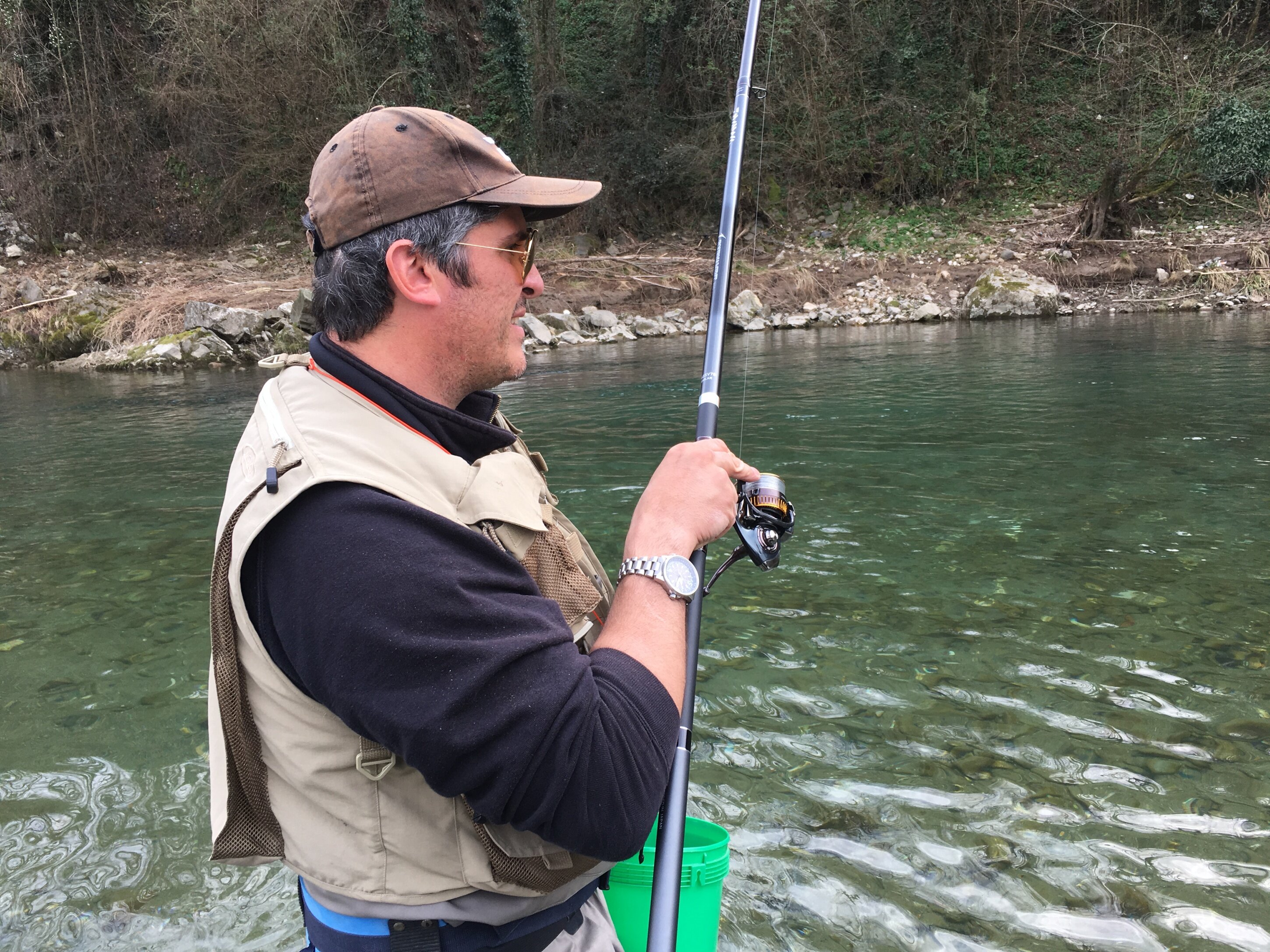 Pesca bolognese cavedano fiume galleggiante bigattino inverno estate enrico avagliano cristian magnani