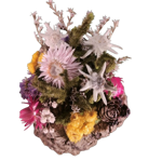 tronchetto-di-sughero-con-fiori-e-stelle-alpine