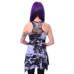 skull-pattern-lace-panel-vest