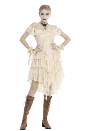 creamy-asymmetrical-dress