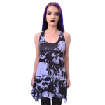 skull-pattern-lace-panel-vest