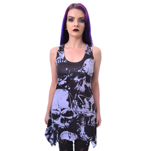 skull-pattern-lace-panel-vest