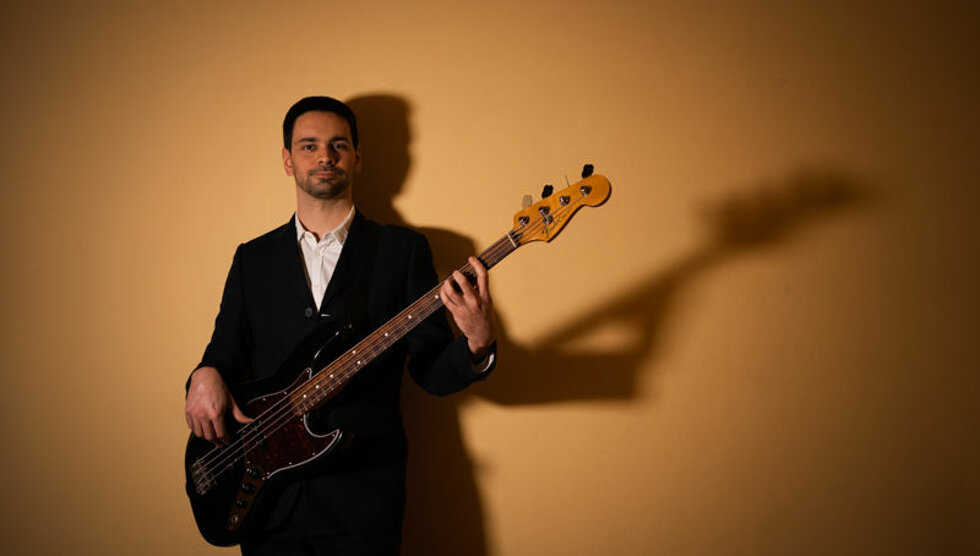 Fabio Barbaro on electric bass PH. by Stefano Cosi