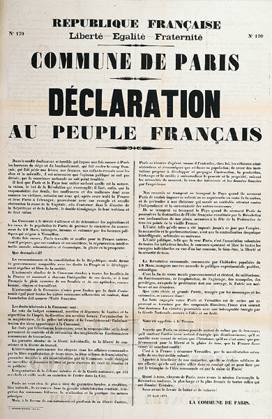 Declaration of the Commune de Paris to the French people