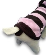 abbraccio-di-lana-maglioncino-a-righe-rosa-e-cioccolato-con-sciarpetta-coordinata