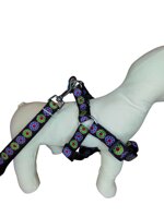 coordinato-pettorina-ad-h-e-guinzaglio-in-nylon-nero-con-fiori-ricamati