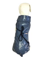 modello-eclissi-impermeabile-blu-a-pois-e-finitura-lucida