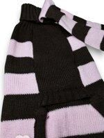 abbraccio-di-lana-maglioncino-a-righe-rosa-e-cioccolato-con-sciarpetta-coordinata