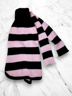 maglioncino-per-cane-a-righe-rosa-e-marrone-con-sciarpa