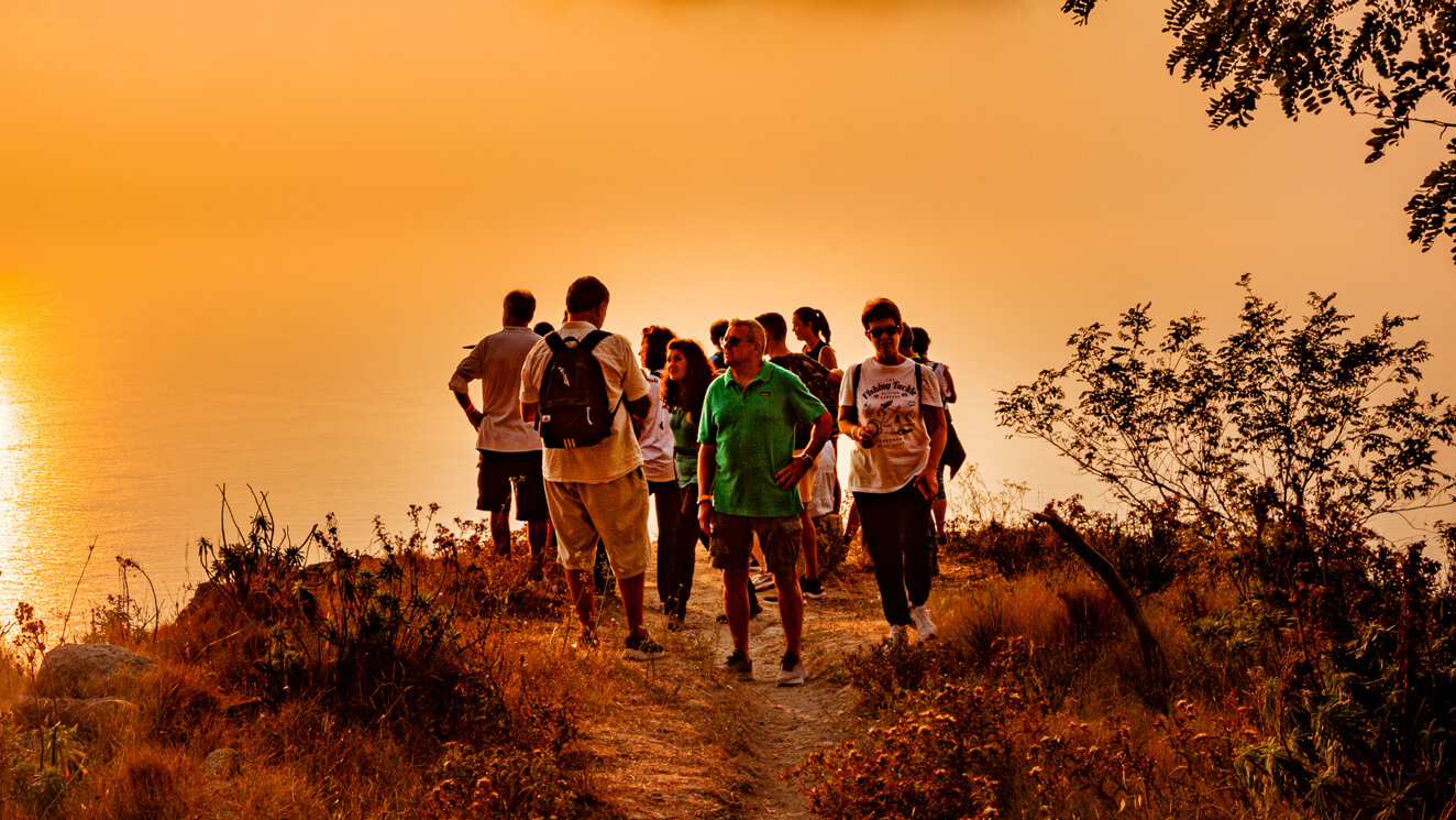 Sunset trekking
