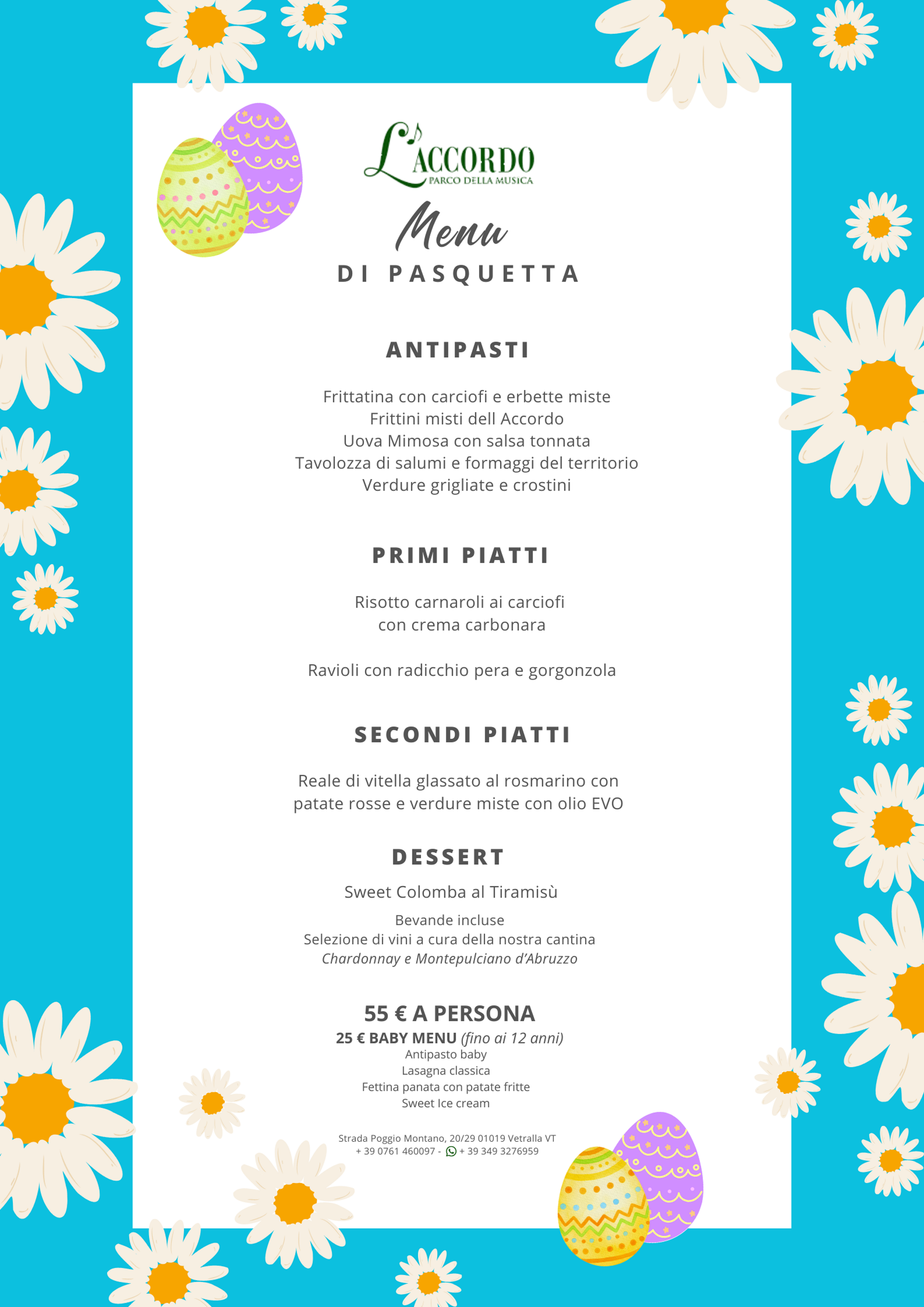 menu' pasquetta