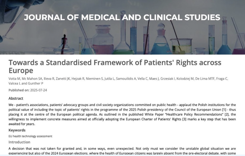 Verso un quadro normativo europeo standardizzato per i diritti dei pazienti