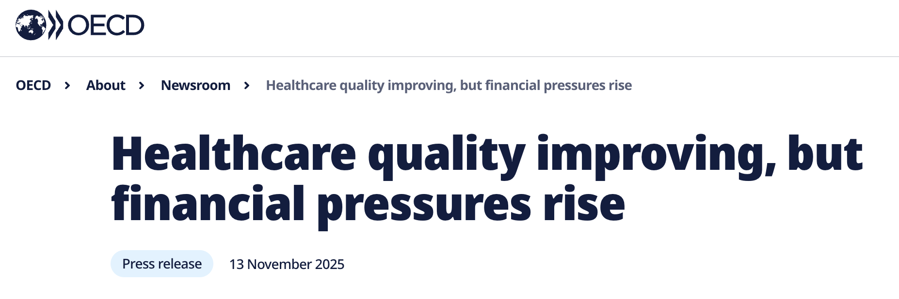 OECD Health at a Glance 2025