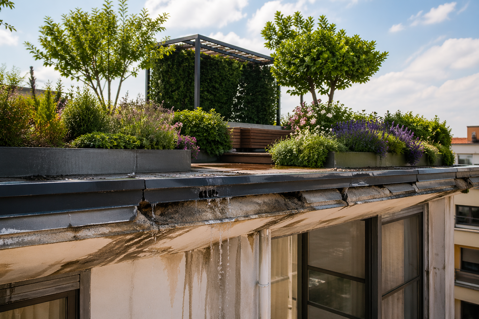 Giardino pensile e infiltrazioni quando il condominio non è responsabile