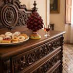 pigna-siciliana-in-ceramica-decorata-a-mano-rosso-scuro