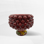 mezza-pigna-in-ceramica-smaltata-portaoggetti-bordeaux