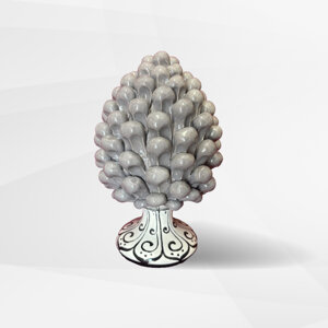 pigna-siciliana-in-ceramica-artigianale-decorata-a-mano-grigio-diverse-misure-1115202530-cm