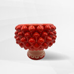 mezza-pigna-in-ceramica-smaltata-portaoggetti-rosso
