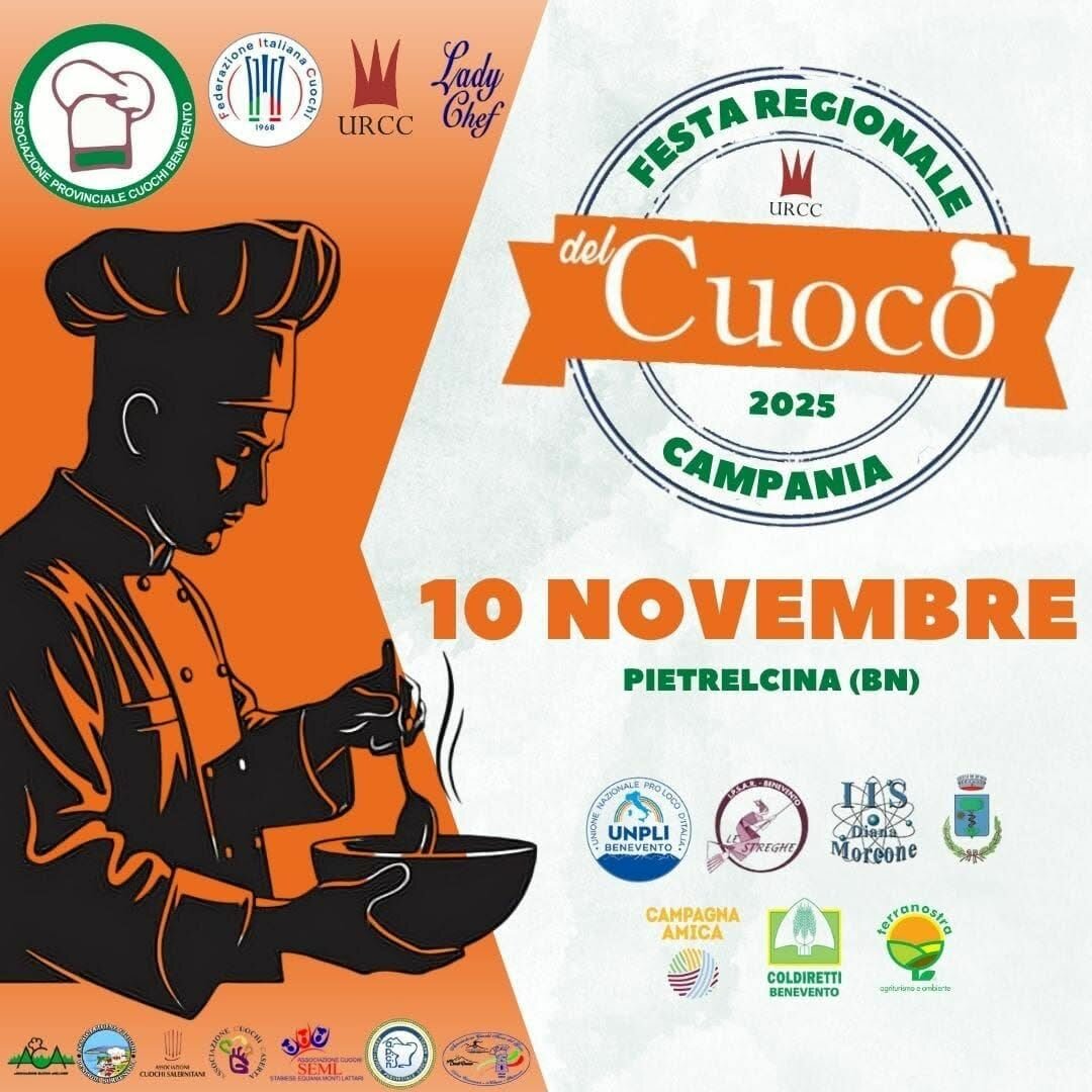 Festa del Cuoco 2025 Pietrelcina con Unione Regionale Cuochi a Benevento