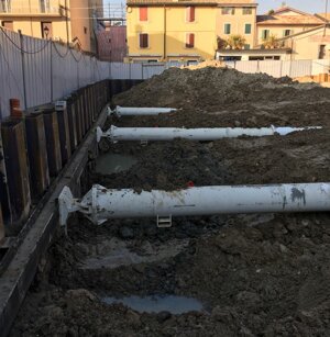 Sostegno scavo per bonifica