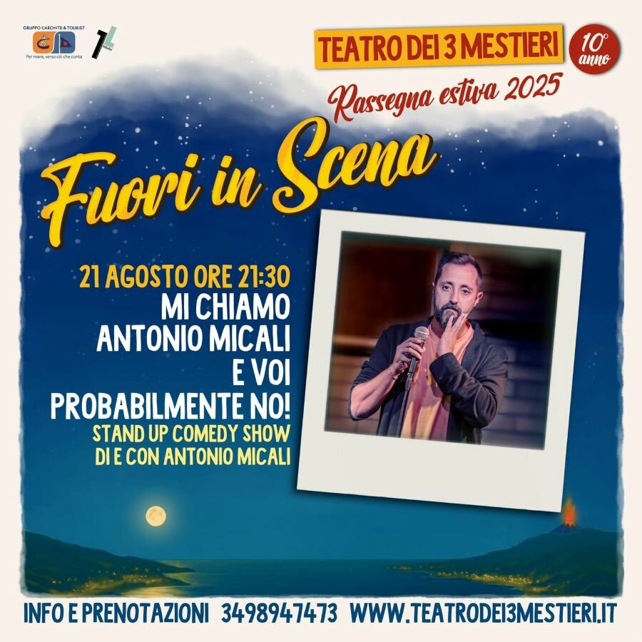 Antonio Micali porta la sua stand up al Teatro dei 3 Mestieri di Messina Antonio Micali porta la sua stand up al Teatro dei 3 Mestieri di Messina