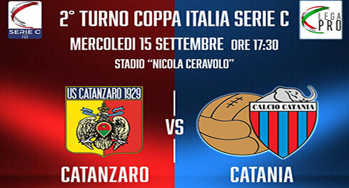 Coppa Italia-serie C, il Catania di mister Baldini sfida oggi pomeriggio al "Nicola Ceravolo" il Catanzaro di Calabro