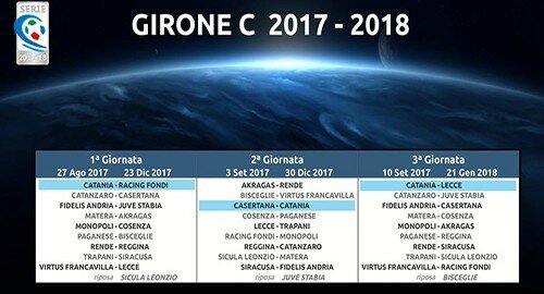 Serie C, presentate a Pescara le prime tre giornate dei tre gironi di terza serie, per il Catania esordio in casa con il Racing Fondi Serie C, presentate a Pescara le prime tre giornate dei tre gironi di terza serie, per il Catania esordio in casa con il Racing Fondi
