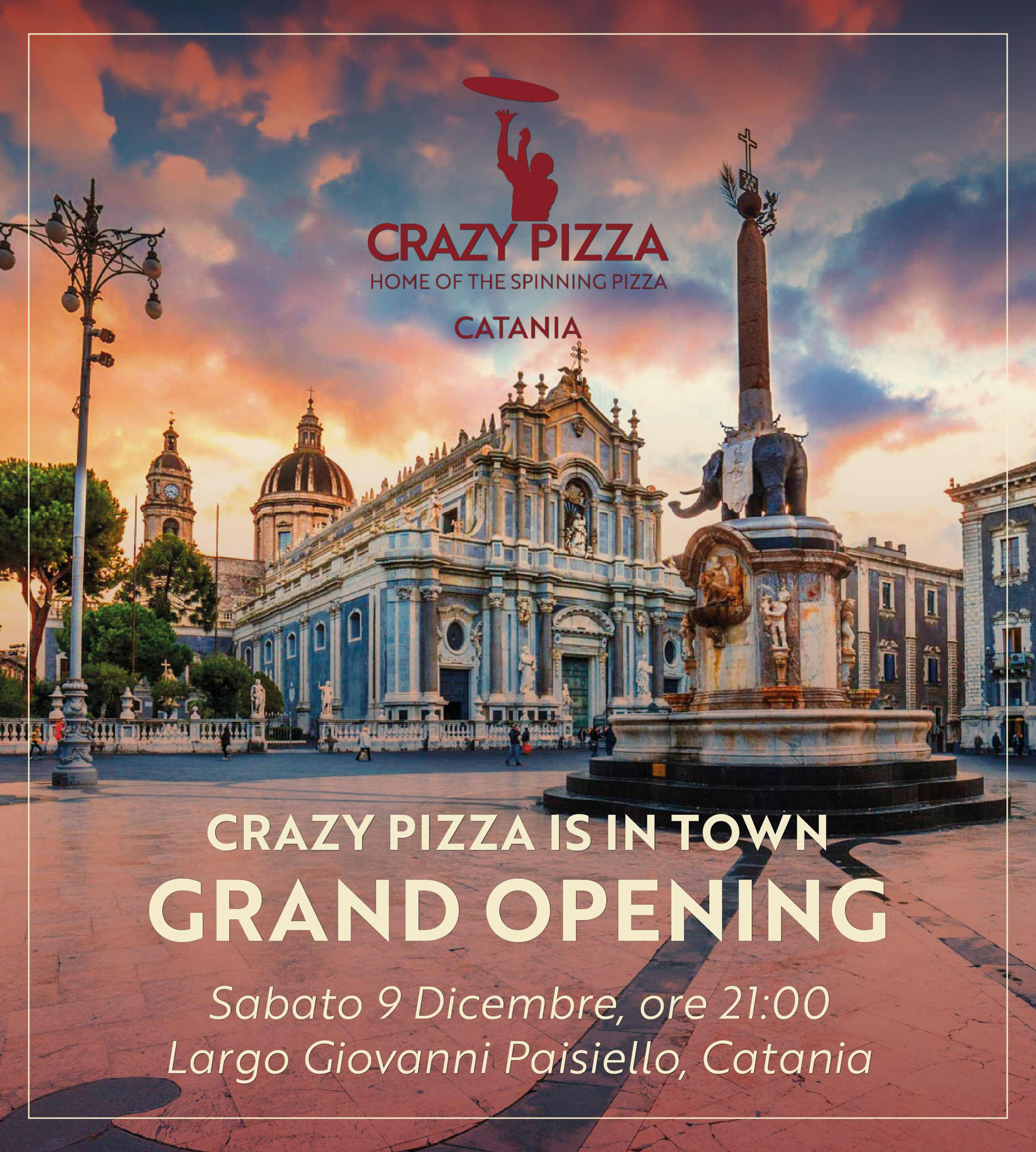 A Catania il 9 dicembre l&rsquo;apertura della quarta venue di Crazy Pizza in Italia