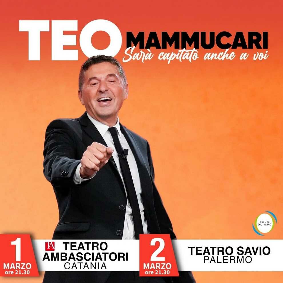 Teo Mammucari con "Sar&agrave; capitato anche a voi" a Palermo e Agrigento