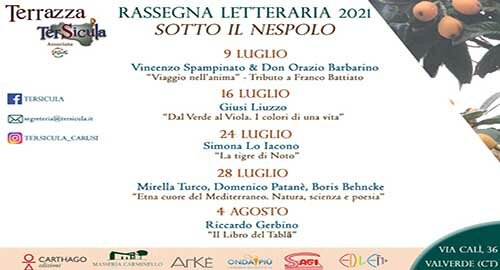 TerSicula torna a Valverde dal 9 luglio con la rassegna letteraria &ldquo;Sotto il nespolo&rdquo;