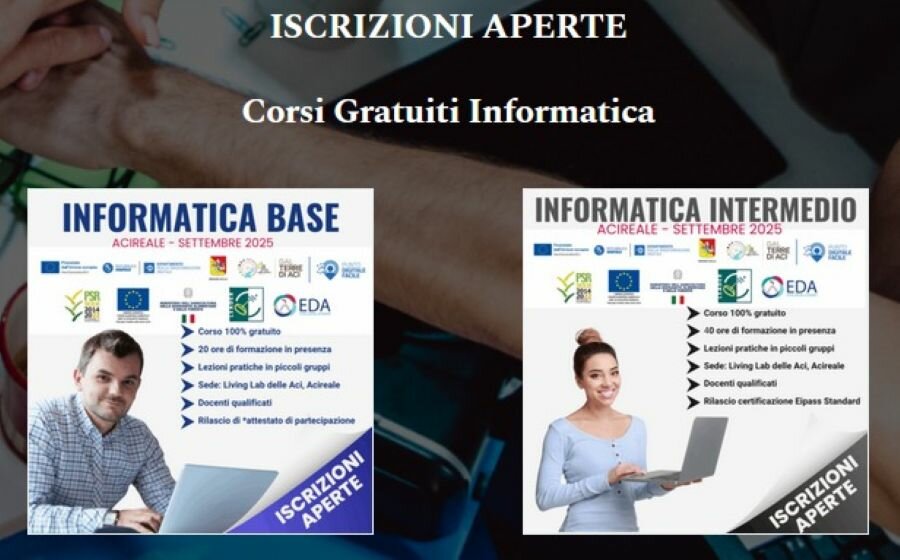 Ad Acireale corsi gratuiti di alfabetizzazione informatica