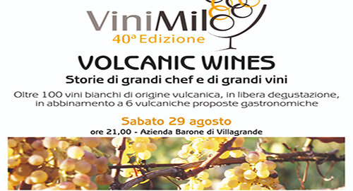 "Volcanic Wines" il 29 agosto Azienda Barone di Villagrande a Milo