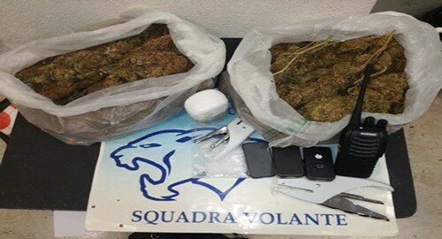 Sequestrato dagli agenti delle Volanti nel quartiere di San Giovanni Galermo ingente quantitativo di marijuana