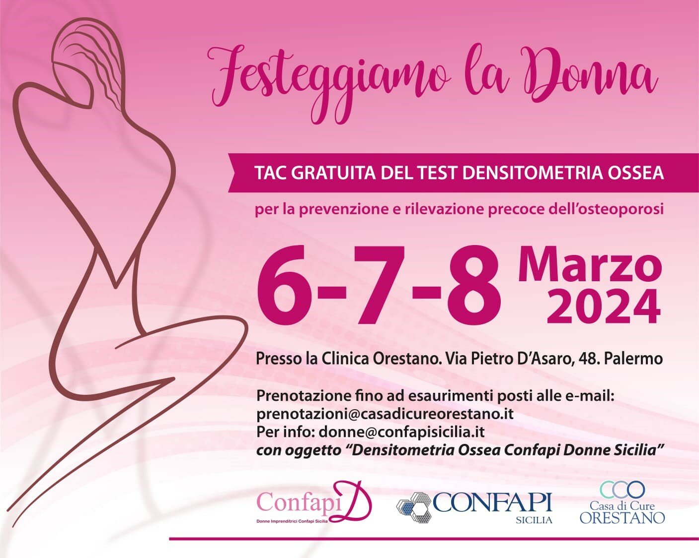 Giornata internazionale della donna, Confapi Sicilia offre un'iniziativa dedicata alla salute