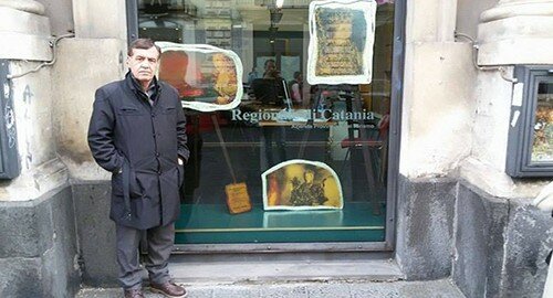 Il maestro Giovanni Currao con la sua Arte sacra ha reso omaggio a Sant'Agata
