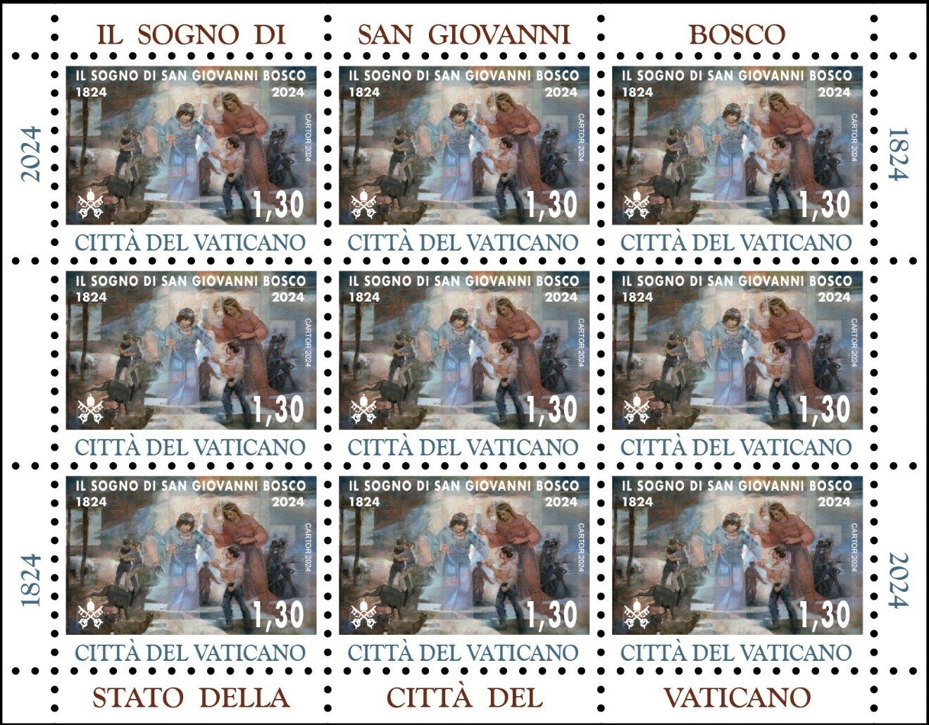 Un francobollo per celebrare i 200 anni del sogno di Don Bosco
