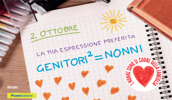 Per la festa dei nonni, il 2 ottobre, Poste Italiane realizza due cartoline filateliche Per la festa dei nonni, il 2 ottobre, Poste Italiane realizza due cartoline filateliche