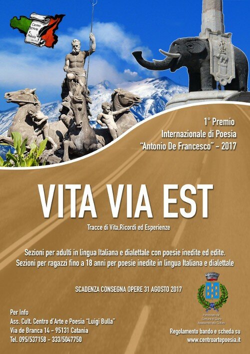 Premio di poesia &ldquo;Antonio De Francesco&rdquo; 2017, consegna opere entro il 31 agosto
