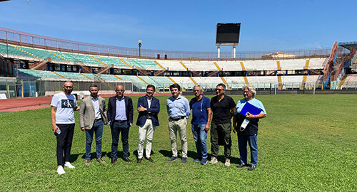 Visita di rappresentanti Sigi allo stadio Angelo Massimino in vista della nuova stagione