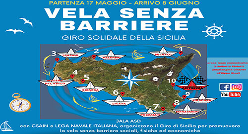Ad Acitrezza il 17 maggio Giro di Sicilia per promuovere la vela senza barriere sociali, fisiche ed economiche